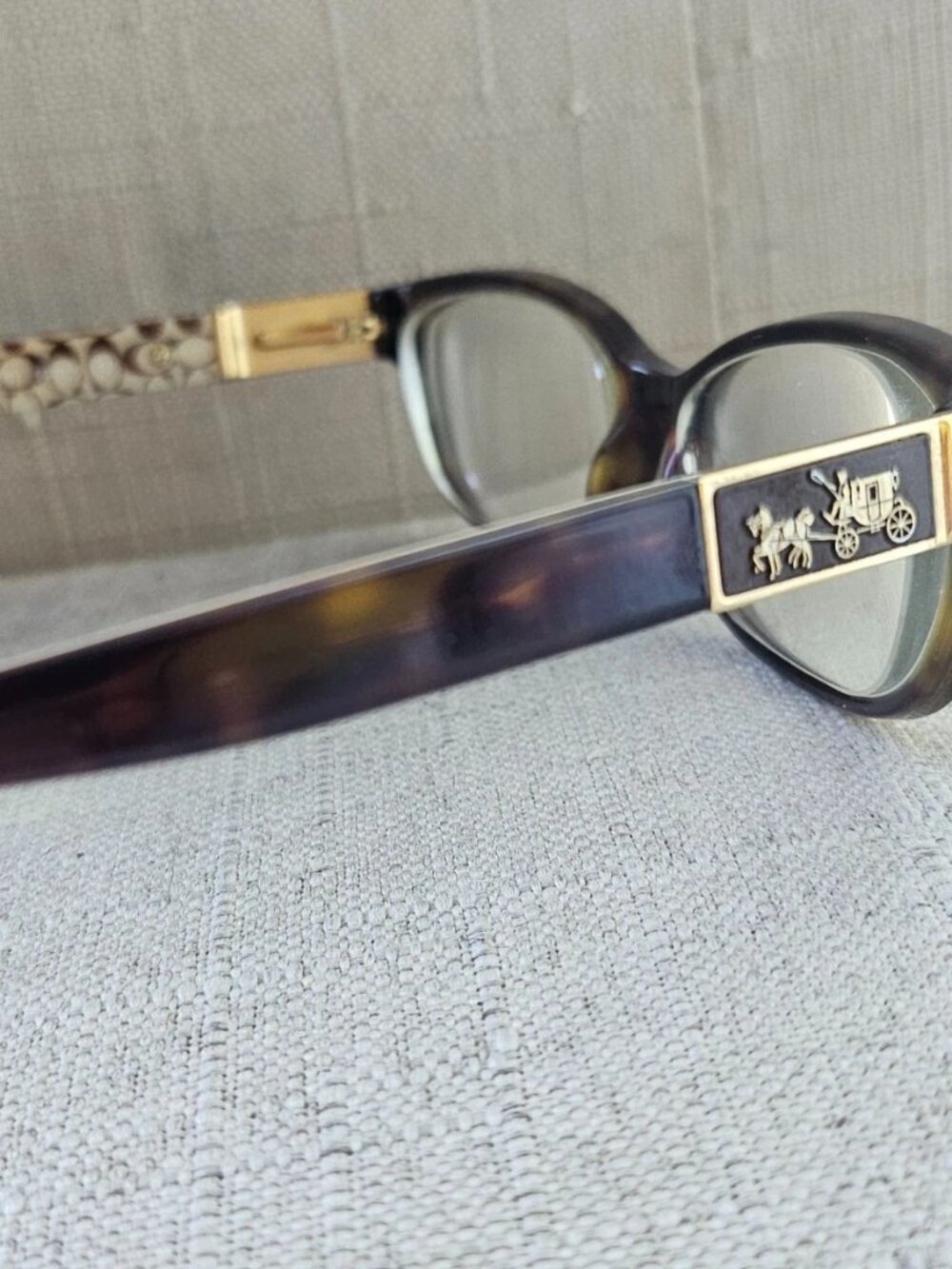 Coach Women Glasses Frame EMMA Dark TortSand Sig C Eyewear Eyeglasses Frame only - Picture 11 of 13